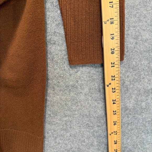 Theory Wool Cashmere Blend Open Front Cardigan Sweater Womens Medium Long Knit - Picture 6 of 8